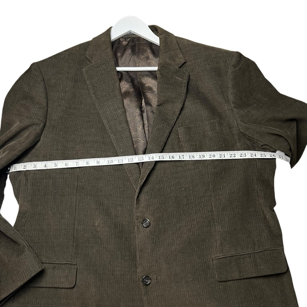Chaps Corduroy Sport Coat Blazer Men's SZ 48 Long Brown Two Button Lined Fall - Picture 8 of 13